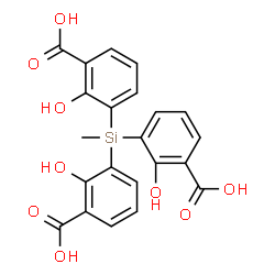 ChemSpider 2D Image | 3,3',3''-(Methylsilanetriyl)tris(2-hydroxybenzoic acid) | C22H18O9Si