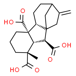 ChemSpider 2D Image | (1alpha,4aalpha,4bbeta,10beta)-1-Methyl-8-methylenegibbane-1,4a,10-tricarboxylic acid | C20H26O6