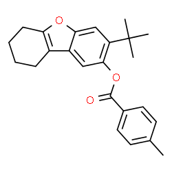 ChemSpider 2D Image | 3-tert-butyl-6,7,8,9-tetrahydrodibenzo[b,d]furan-2-yl 4-methylbenzoate | C24H26O3