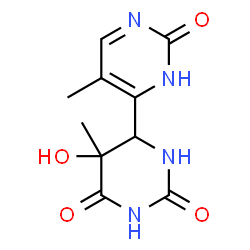 ChemSpider 2D Image | 5-Hydroxy-5,5'-dimethyl-4,5-dihydro-4,4'-bipyrimidine-2,2',6(1H,3H,3'H)-trione | C10H12N4O4