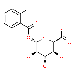 ChemSpider 2D Image | 1-O-(2-Iodobenzoyl)-beta-D-glucopyranuronic acid | C13H13IO8
