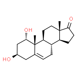 ChemSpider 2D Image | (1alpha,3beta)-1,3-Dihydroxyandrost-5-en-17-one | C19H28O3