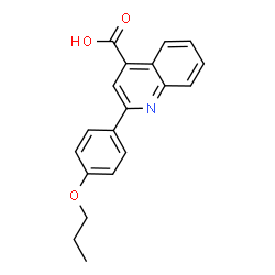 ChemSpider 2D Image | 2-(4-Propoxyphenyl)-4-quinolinecarboxylic acid | C19H17NO3