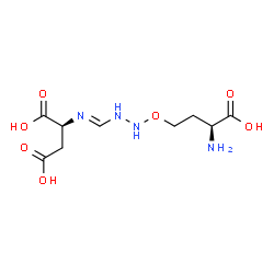 ChemSpider 2D Image | (E)-N-({2-[(3S)-3-Amino-3-carboxypropoxy]hydrazino}methylene)-L-aspartic acid | C9H16N4O7