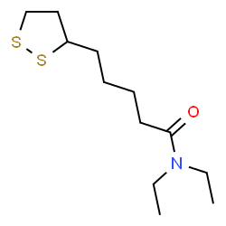 ChemSpider 2D Image | 5-(1,2-Dithiolan-3-yl)-N,N-diethylpentanamide | C12H23NOS2