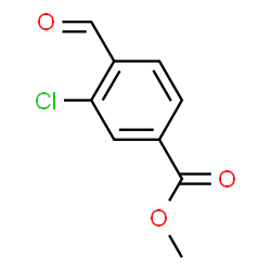 ChemSpider 2D Image | Methyl 3-chloro-4-formylbenzoate | C9H7ClO3