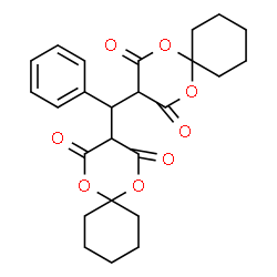 ChemSpider 2D Image | 3,3'-(Phenylmethylene)bis(1,5-dioxaspiro[5.5]undecane-2,4-dione) | C25H28O8