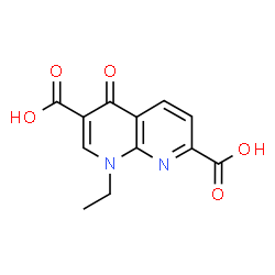 ChemSpider 2D Image | 8-Ethyl-5-oxo-5,8-dihydro-1,8-naphthyridine-2,6-dicarboxylic acid | C12H10N2O5