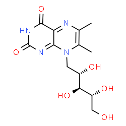 ChemSpider 2D Image | 6,7-Dimethyl-8-ribityllumazine | C13H18N4O6