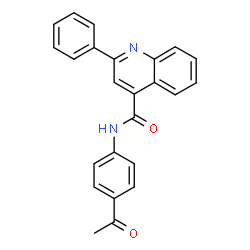 ChemSpider 2D Image | N-(4-Acetylphenyl)-2-phenyl-4-quinolinecarboxamide | C24H18N2O2