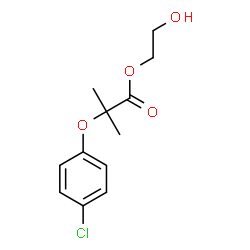ChemSpider 2D Image | 2-Hydroxyethyl 2-(4-chlorophenoxy)-2-methylpropanoate | C12H15ClO4