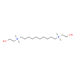 ChemSpider 2D Image | N,N'-Bis(2-hydroxyethyl)-N,N,N',N'-tetramethyl-1,10-decanediaminium | C18H42N2O2