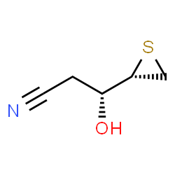 ChemSpider 2D Image | (3R)-3-Hydroxy-3-[(2S)-2-thiiranyl]propanenitrile | C5H7NOS