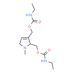 ChemSpider 2D Image | (1-Methyl-2,5-dihydro-1H-pyrrole-2,3-diyl)bis(methylene) bis(ethylcarbamate) | C13H23N3O4