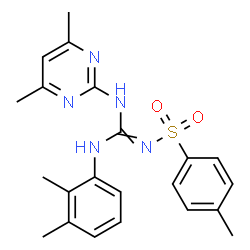ChemSpider 2D Image | (E)-N-((2,3-dimethylphenylamino)(4,6-dimethylpyrimidin-2-ylamino)methylene)-4-methylbenzenesulfonamide | C22H25N5O2S
