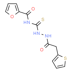 ChemSpider 2D Image | N-{[2-(2-Thienylacetyl)hydrazino]carbothioyl}-2-furamide | C12H11N3O3S2