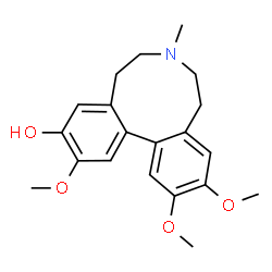 ChemSpider 2D Image | 2,11,12-Trimethoxy-7-methyl-6,7,8,9-tetrahydro-5H-dibenzo[d,f]azonin-3-ol | C20H25NO4