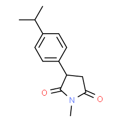 ChemSpider 2D Image | 3-(4-Isopropylphenyl)-1-methyl-2,5-pyrrolidinedione | C14H17NO2