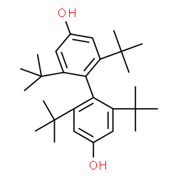 ChemSpider 2D Image | 2,2',6,6'-Tetrakis(2-methyl-2-propanyl)-4,4'-biphenyldiol | C28H42O2