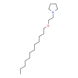 ChemSpider 2D Image | 1-[2-(Dodecyloxy)ethyl]pyrrolidine | C18H37NO