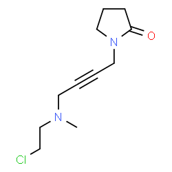 ChemSpider 2D Image | 1-{4-[(2-Chloroethyl)(methyl)amino]-2-butyn-1-yl}-2-pyrrolidinone | C11H17ClN2O