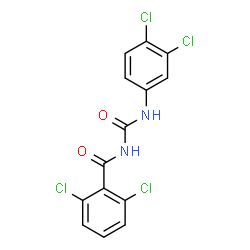 ChemSpider 2D Image | 2,6-Dichloro-N-[(3,4-dichlorophenyl)carbamoyl]benzamide | C14H8Cl4N2O2