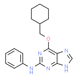 ChemSpider 2D Image | 2-anilino-6-cyclohexylmethoxypurine | C18H21N5O