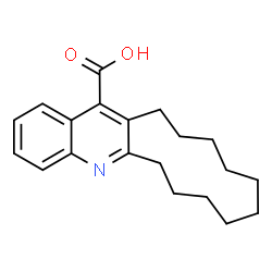 ChemSpider 2D Image | 6,7,8,9,10,11,12,13,14,15-Decahydrocyclododeca[b]quinoline-16-carboxylic acid | C20H25NO2