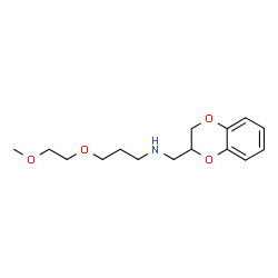 ChemSpider 2D Image | N-(2,3-Dihydro-1,4-benzodioxin-2-ylmethyl)-3-(2-methoxyethoxy)-1-propanamine | C15H23NO4