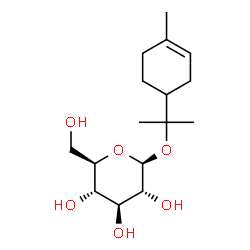 ChemSpider 2D Image | 2-(4-Methyl-3-cyclohexen-1-yl)-2-propanyl beta-D-glucopyranoside | C16H28O6