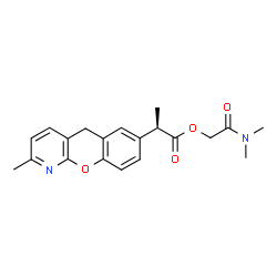 ChemSpider 2D Image | 2-(Dimethylamino)-2-oxoethyl (2R)-2-(2-methyl-5H-chromeno[2,3-b]pyridin-7-yl)propanoate | C20H22N2O4