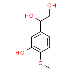 ChemSpider 2D Image | 1-(3-Hydroxy-4-methoxyphenyl)-1,2-ethanediol | C9H12O4
