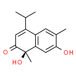 ChemSpider 2D Image | (1R)-1,7-Dihydroxy-4-isopropyl-1,6-dimethyl-2(1H)-naphthalenone | C15H18O3