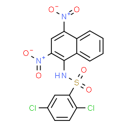 ChemSpider 2D Image | 2,5-Dichloro-N-(2,4-dinitro-1-naphthyl)benzenesulfonamide | C16H9Cl2N3O6S