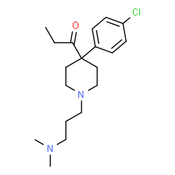 ChemSpider 2D Image | 4-Propionyl-4-(4-chlorophenyl)-1-(3-dimethylaminopropyl)piperidine | C19H29ClN2O