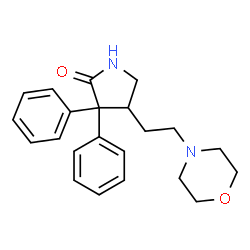 ChemSpider 2D Image | 4-[2-(4-Morpholinyl)ethyl]-3,3-diphenyl-2-pyrrolidinone | C22H26N2O2