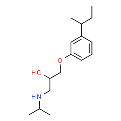 ChemSpider 2D Image | 1-(3-sec-Butylphenoxy)-3-(isopropylamino)-2-propanol | C16H27NO2