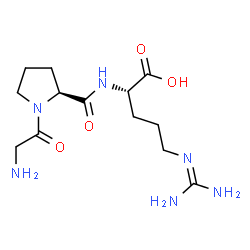 ChemSpider 2D Image | Glycyl-L-prolyl-N~5~-(diaminomethylene)-L-ornithine | C13H24N6O4