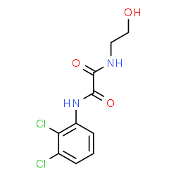 ChemSpider 2D Image | N-(2,3-Dichlorophenyl)-N'-(2-hydroxyethyl)ethanediamide | C10H10Cl2N2O3