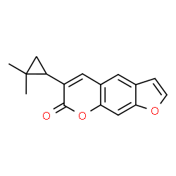 ChemSpider 2D Image | 6-(2,2-Dimethylcyclopropyl)-7H-furo[3,2-g]chromen-7-one | C16H14O3