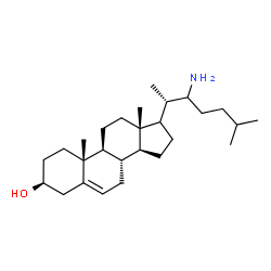 ChemSpider 2D Image | (3beta,17xi)-22-Aminocholest-5-en-3-ol | C27H47NO