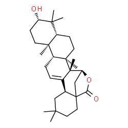 ChemSpider 2D Image | (3beta,15alpha,17xi)-3-Hydroxy-15,28-epoxyolean-12-en-28-one | C30H46O3