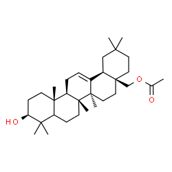 ChemSpider 2D Image | (3beta,5xi,18alpha)-3-Hydroxyolean-12-en-28-yl acetate | C32H52O3