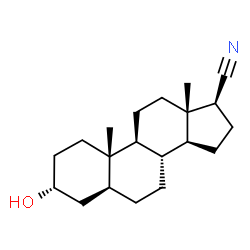 ChemSpider 2D Image | (3alpha,5alpha,17beta)-3-Hydroxyandrostane-17-carbonitrile | C20H31NO