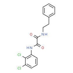 ChemSpider 2D Image | N-(2,3-Dichlorophenyl)-N'-(2-phenylethyl)ethanediamide | C16H14Cl2N2O2