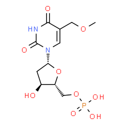 ChemSpider 2D Image | 2'-Deoxy-5-(methoxymethyl)uridine 5'-(dihydrogen phosphate) | C11H17N2O9P