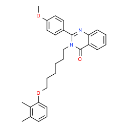 ChemSpider 2D Image | 3-[6-(2,3-Dimethylphenoxy)hexyl]-2-(4-methoxyphenyl)-4(3H)-quinazolinone | C29H32N2O3