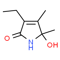 ChemSpider 2D Image | 3-Ethyl-5-hydroxy-4,5-dimethyl-1,5-dihydro-2H-pyrrol-2-one | C8H13NO2