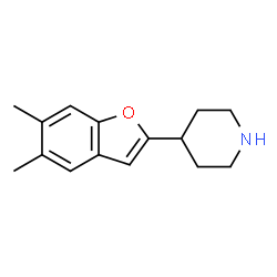 ChemSpider 2D Image | 4-(5,6-Dimethyl-1-benzofuran-2-yl)piperidine | C15H19NO