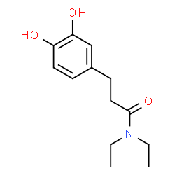 ChemSpider 2D Image | N,N-Diethyl-3,4-dihydroxybenzenepropanamide | C13H19NO3